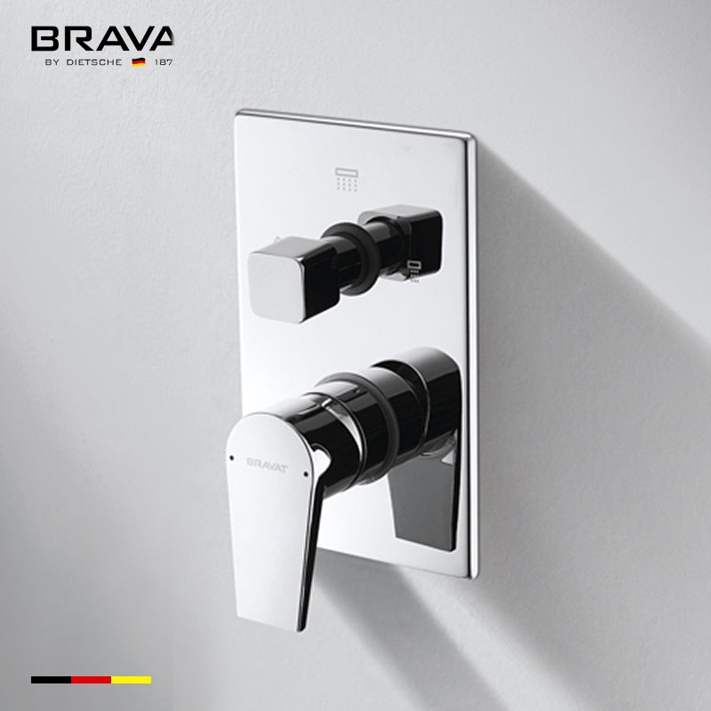 Bravat Stylish Chrome Stainless Steel Water Shower Faucet